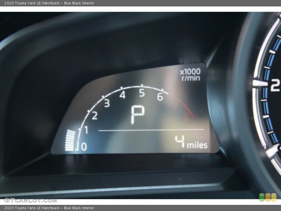 Blue Black Interior Gauges for the 2020 Toyota Yaris LE Hatchback #135799145