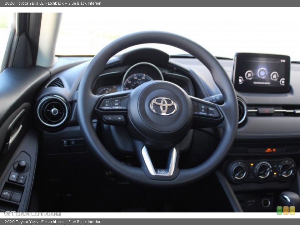 Blue Black Interior Steering Wheel for the 2020 Toyota Yaris LE Hatchback #135799337