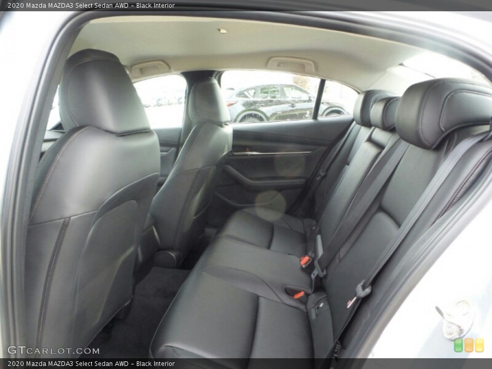 Black Interior Rear Seat for the 2020 Mazda MAZDA3 Select Sedan AWD #135806420