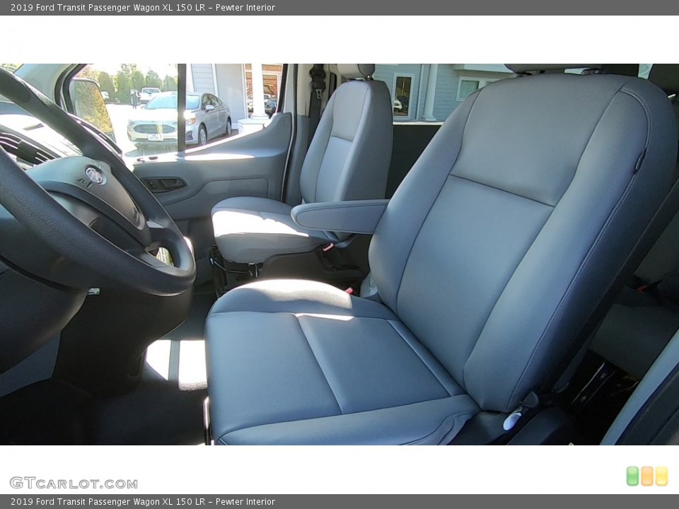 Pewter Interior Front Seat for the 2019 Ford Transit Passenger Wagon XL 150 LR #135809834