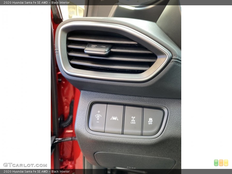 Black Interior Controls for the 2020 Hyundai Santa Fe SE AWD #135841676