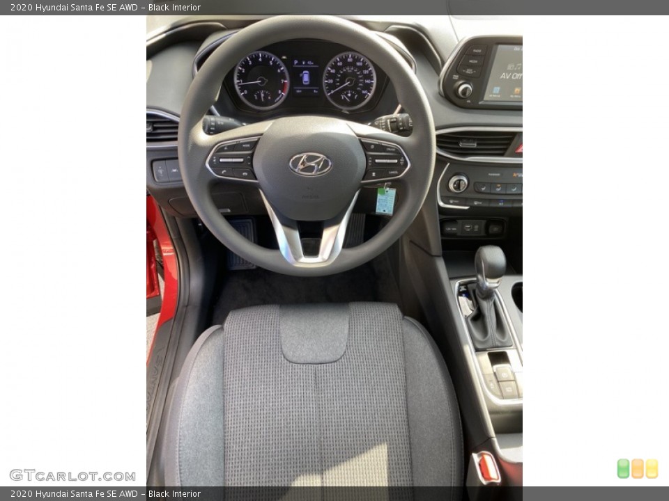 Black Interior Steering Wheel for the 2020 Hyundai Santa Fe SE AWD #135841699