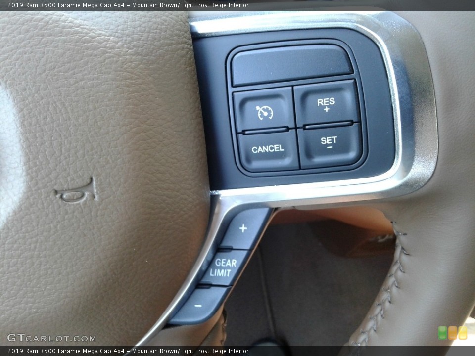 Mountain Brown/Light Frost Beige Interior Steering Wheel for the 2019 Ram 3500 Laramie Mega Cab 4x4 #135848741