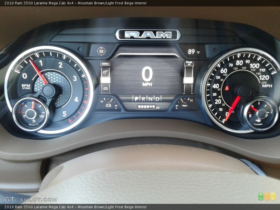 Mountain Brown/Light Frost Beige Interior Gauges for the 2019 Ram 3500 Laramie Mega Cab 4x4 #135848762