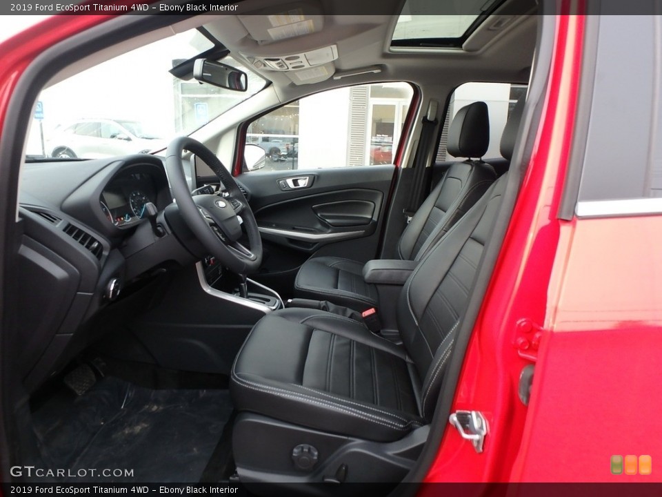 Ebony Black Interior Front Seat for the 2019 Ford EcoSport Titanium 4WD #135854988