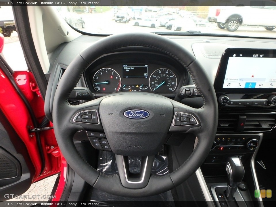Ebony Black Interior Steering Wheel for the 2019 Ford EcoSport Titanium 4WD #135855093