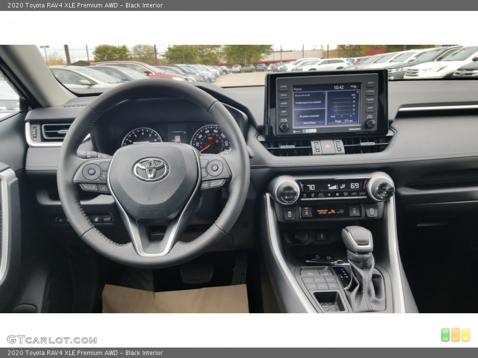 Black Interior Dashboard for the 2020 Toyota RAV4 XLE Premium AWD #135855144