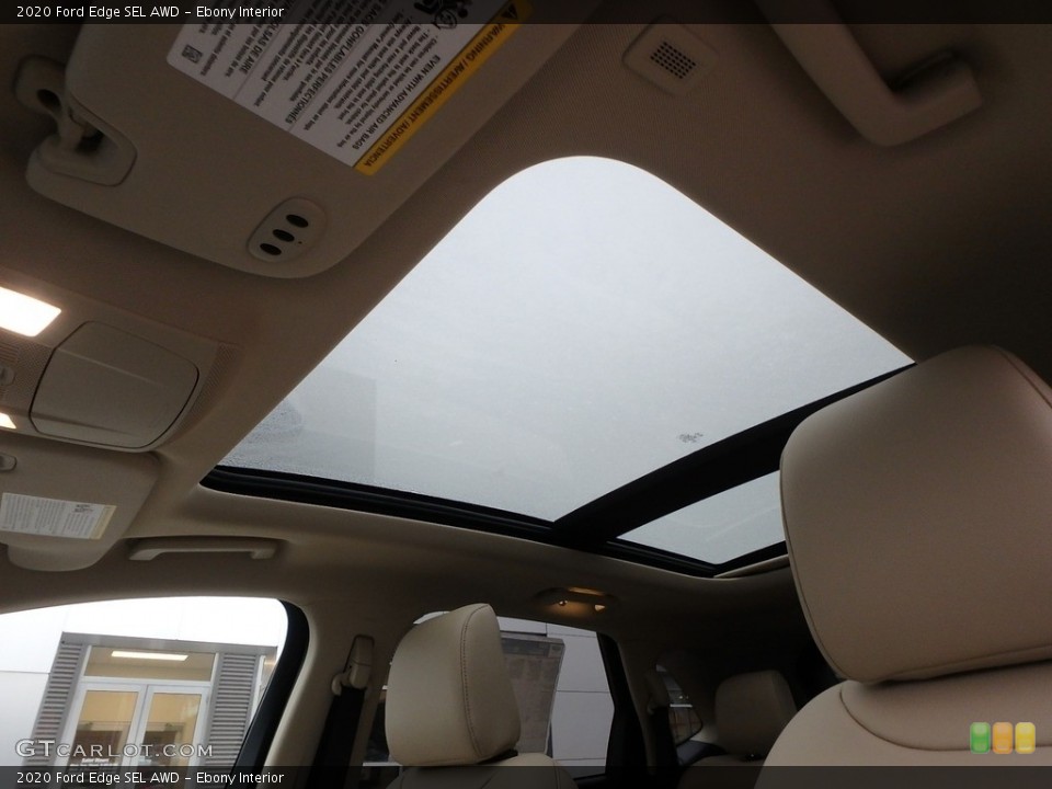 Ebony Interior Sunroof for the 2020 Ford Edge SEL AWD #135855961