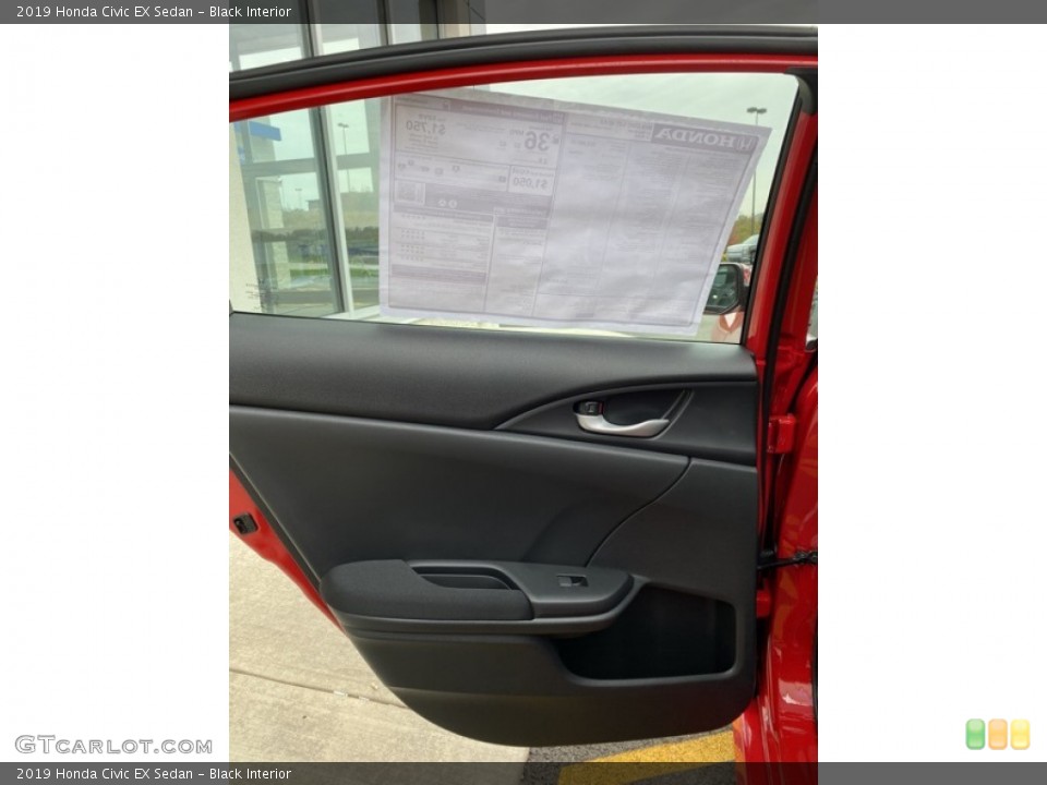 Black Interior Door Panel for the 2019 Honda Civic EX Sedan #135856098