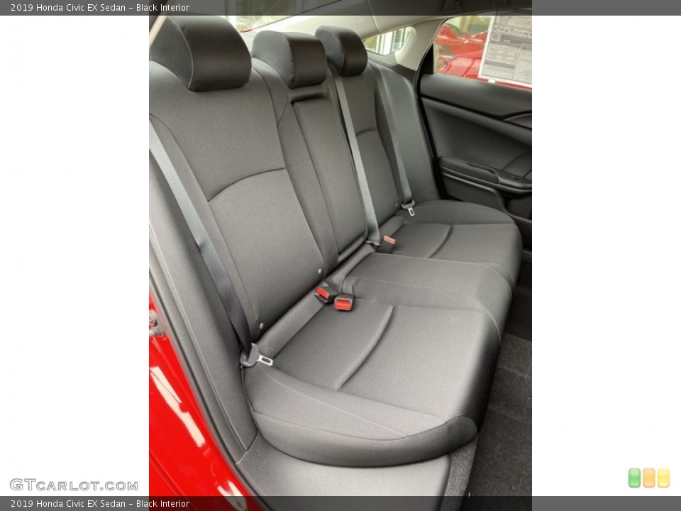 Black Interior Rear Seat for the 2019 Honda Civic EX Sedan #135856245