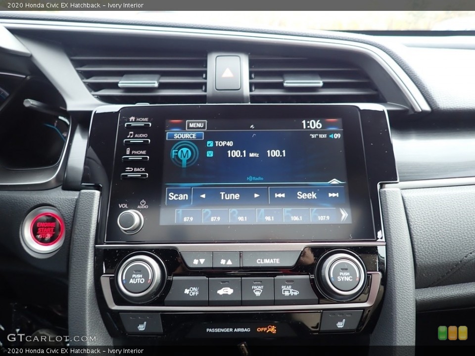 Ivory Interior Controls for the 2020 Honda Civic EX Hatchback #135863994