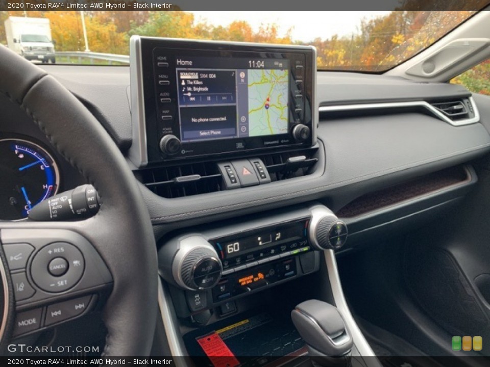 Black Interior Controls for the 2020 Toyota RAV4 Limited AWD Hybrid #135866773