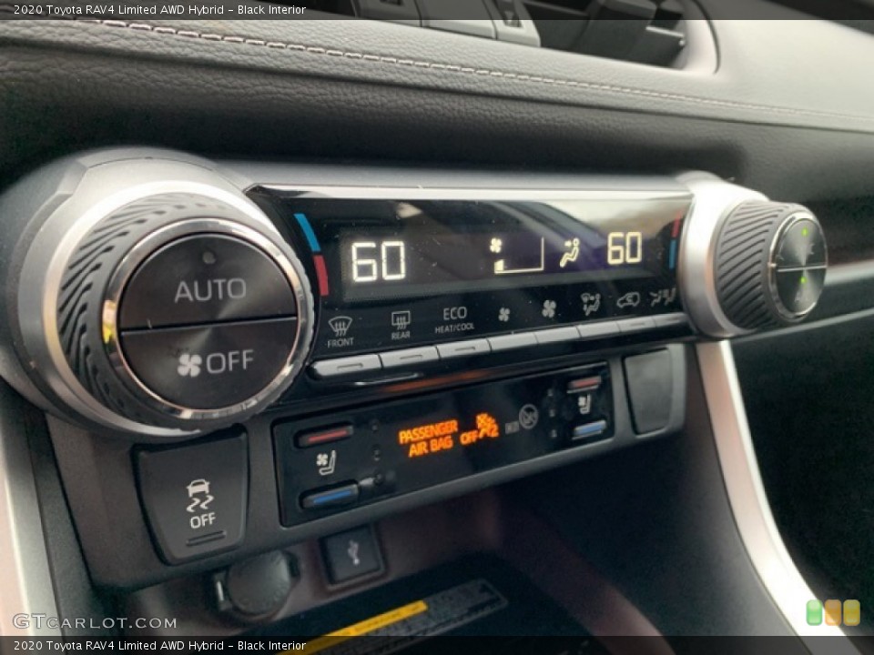 Black Interior Controls for the 2020 Toyota RAV4 Limited AWD Hybrid #135867086