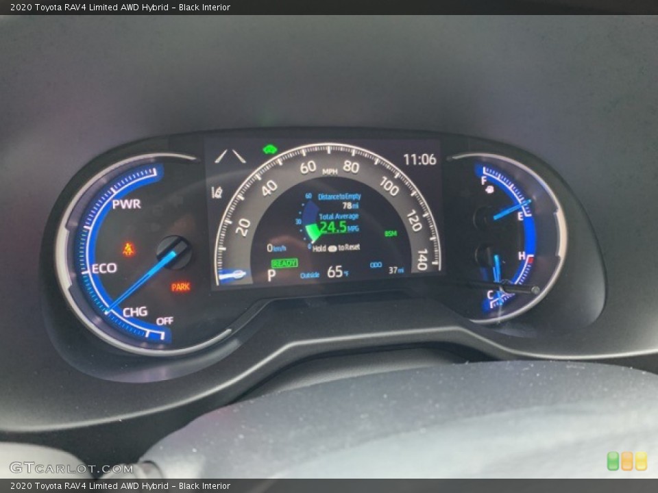 Black Interior Gauges for the 2020 Toyota RAV4 Limited AWD Hybrid #135867110