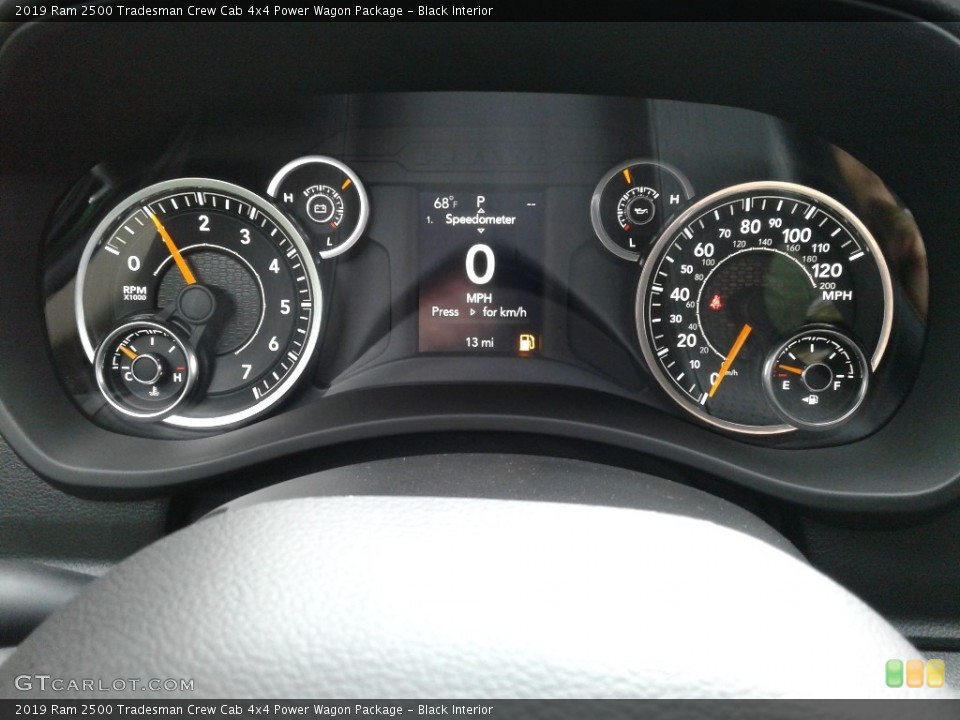 Black Interior Gauges for the 2019 Ram 2500 Tradesman Crew Cab 4x4 Power Wagon Package #135872231