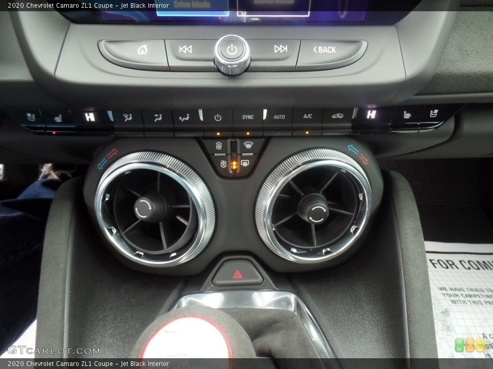 Jet Black Interior Controls for the 2020 Chevrolet Camaro ZL1 Coupe #135874322