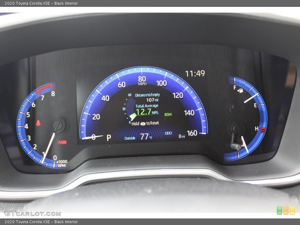 Black Interior Gauges for the 2020 Toyota Corolla XSE #135881394