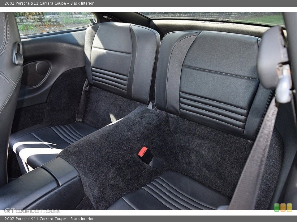 Black Interior Rear Seat for the 2002 Porsche 911 Carrera Coupe #135881481