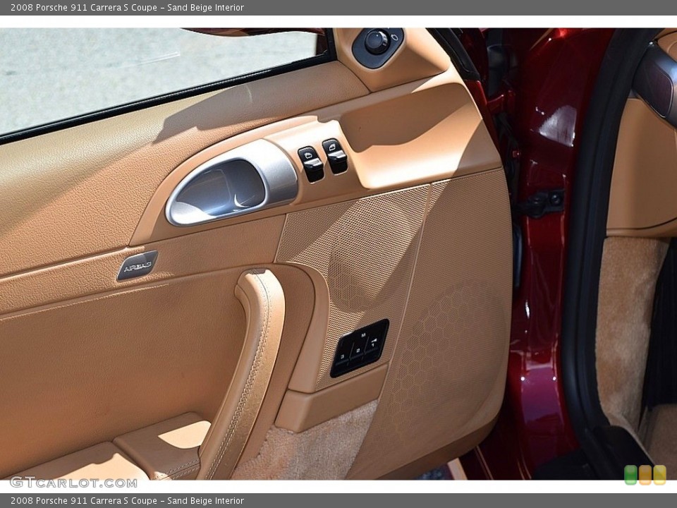 Sand Beige Interior Door Panel for the 2008 Porsche 911 Carrera S Coupe #135882501