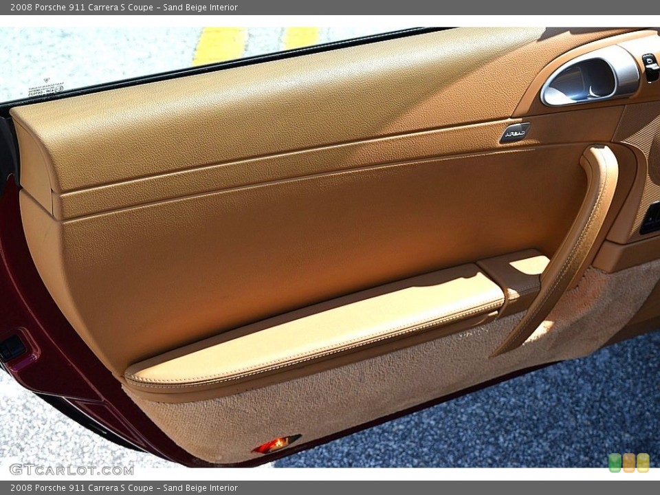 Sand Beige Interior Door Panel for the 2008 Porsche 911 Carrera S Coupe #135882519