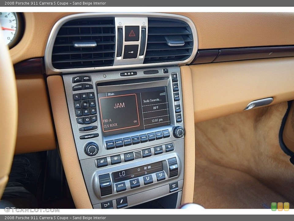 Sand Beige Interior Controls for the 2008 Porsche 911 Carrera S Coupe #135882930
