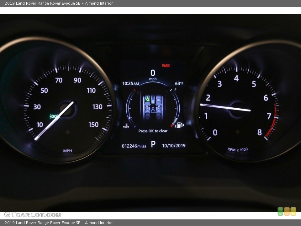 Almond Interior Gauges for the 2019 Land Rover Range Rover Evoque SE #135890205