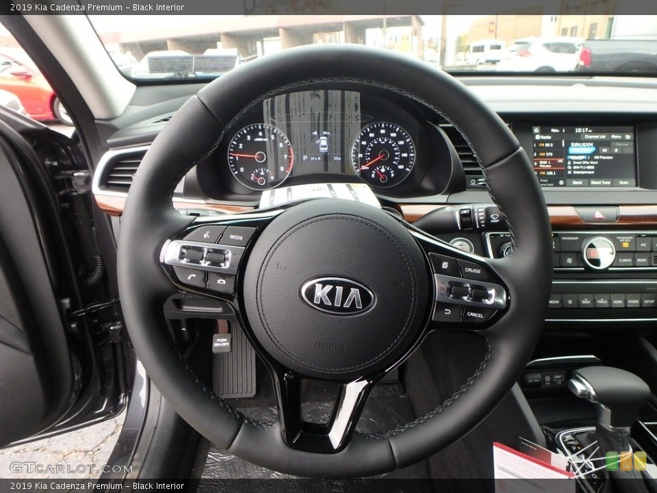 Black Interior Steering Wheel for the 2019 Kia Cadenza Premium #135894724