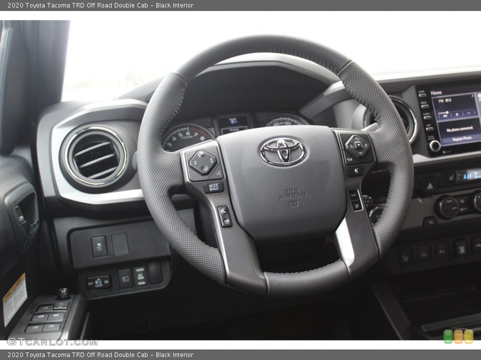 Black Interior Steering Wheel for the 2020 Toyota Tacoma TRD Off Road Double Cab #135896814