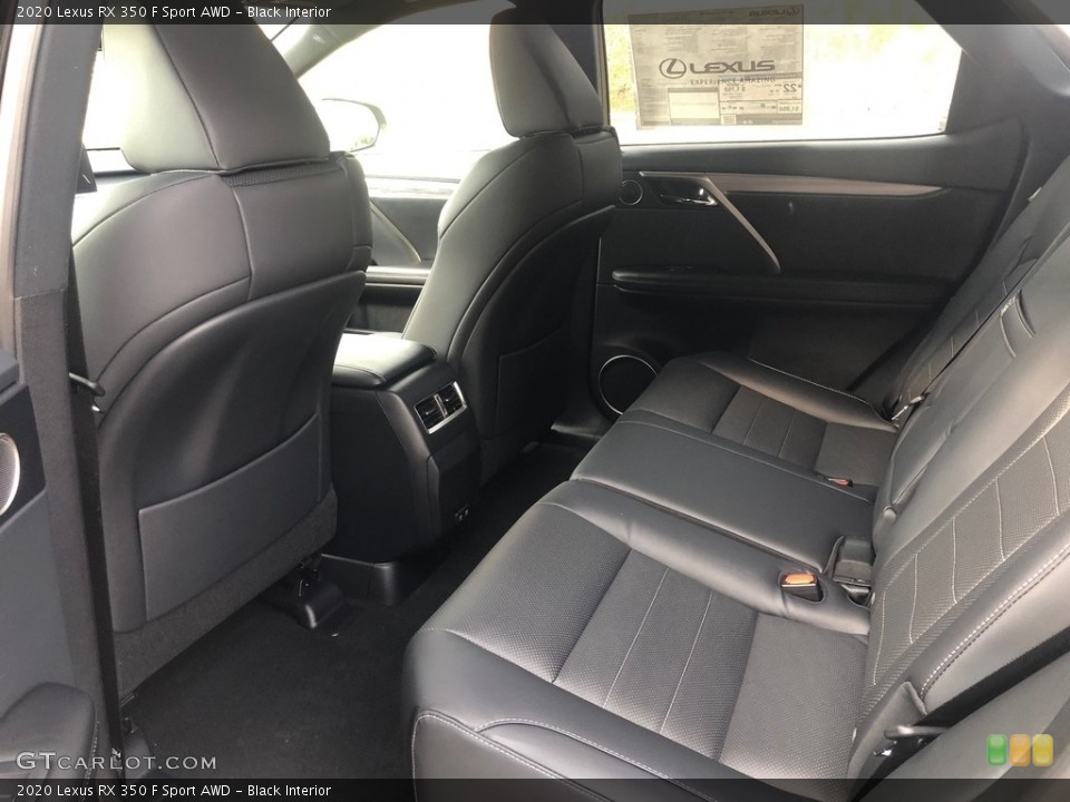 Black Interior Rear Seat for the 2020 Lexus RX 350 F Sport AWD #135898671