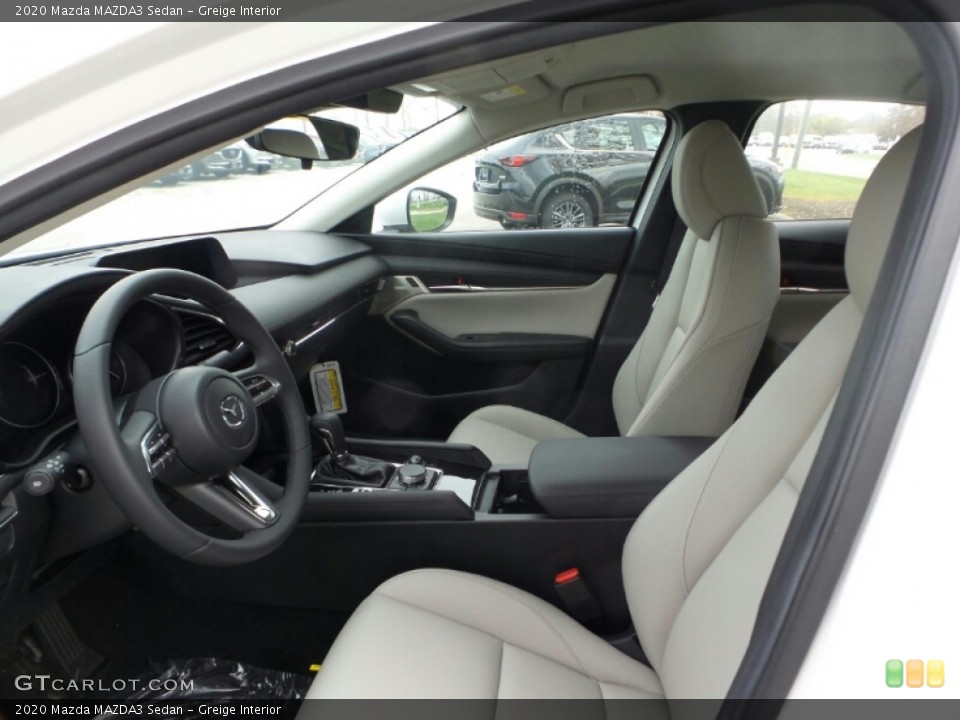 Greige Interior Front Seat for the 2020 Mazda MAZDA3 Sedan #135905139