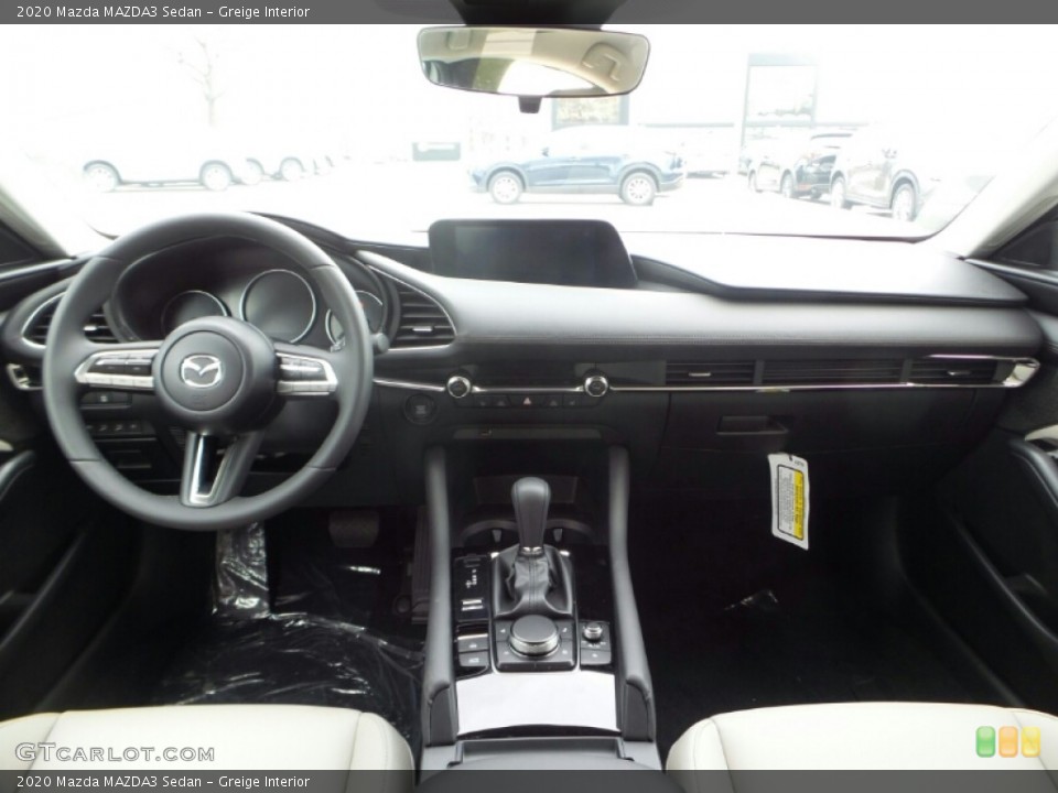 Greige Interior Dashboard for the 2020 Mazda MAZDA3 Sedan #135905145