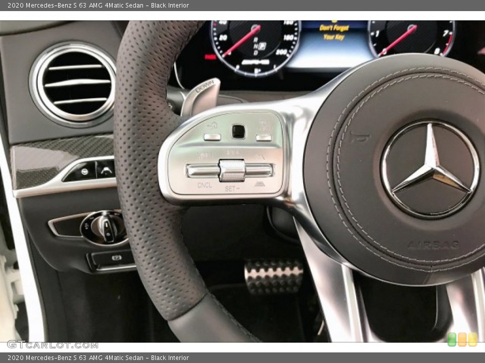 Black Interior Steering Wheel for the 2020 Mercedes-Benz S 63 AMG 4Matic Sedan #135908478