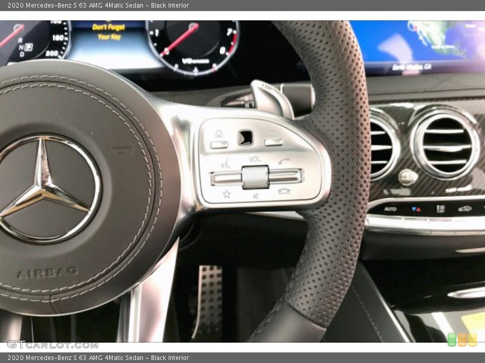 Black Interior Steering Wheel for the 2020 Mercedes-Benz S 63 AMG 4Matic Sedan #135908498