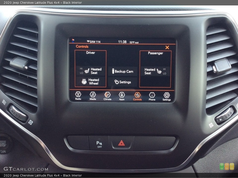 Black Interior Controls for the 2020 Jeep Cherokee Latitude Plus 4x4 #135916364