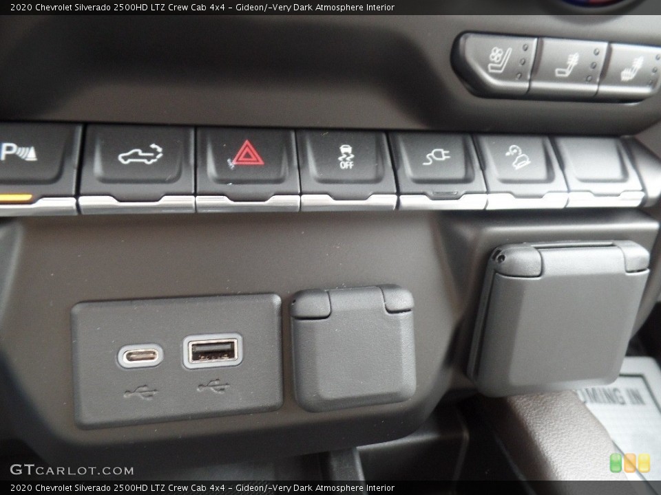 Gideon/­Very Dark Atmosphere Interior Controls for the 2020 Chevrolet Silverado 2500HD LTZ Crew Cab 4x4 #135917468