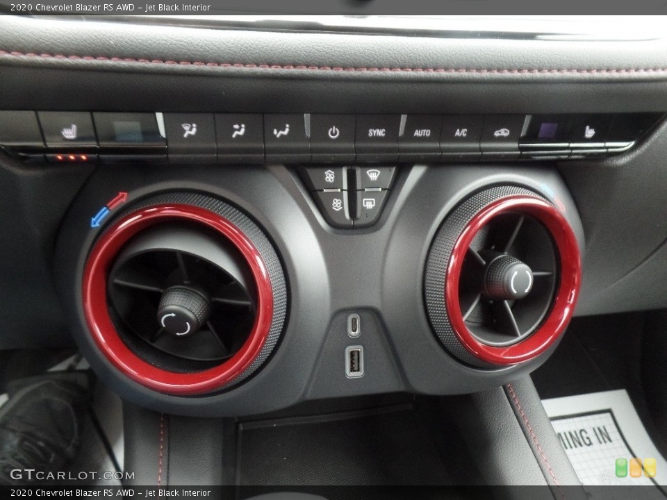 Jet Black Interior Controls for the 2020 Chevrolet Blazer RS AWD #135918749