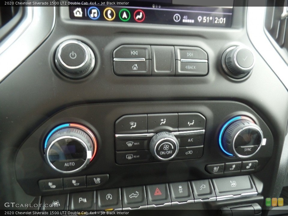 Jet Black Interior Controls for the 2020 Chevrolet Silverado 1500 LTZ Double Cab 4x4 #135921401