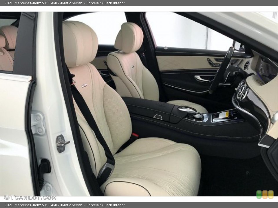 Porcelain/Black Interior Photo for the 2020 Mercedes-Benz S 63 AMG 4Matic Sedan #135923936