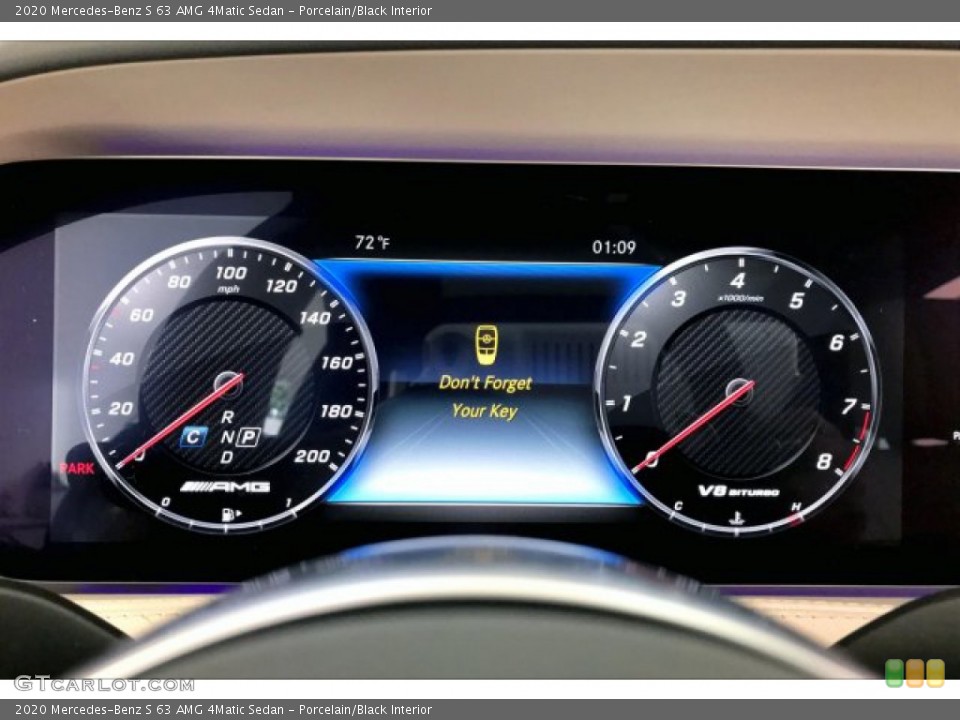 Porcelain/Black Interior Gauges for the 2020 Mercedes-Benz S 63 AMG 4Matic Sedan #135924017