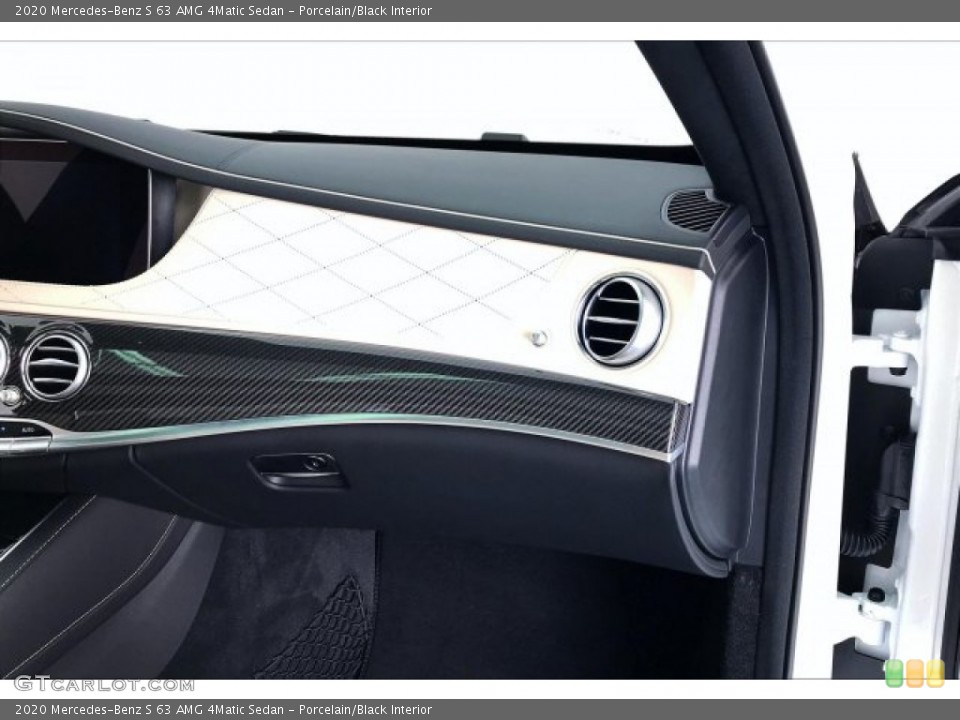 Porcelain/Black Interior Dashboard for the 2020 Mercedes-Benz S 63 AMG 4Matic Sedan #135924068