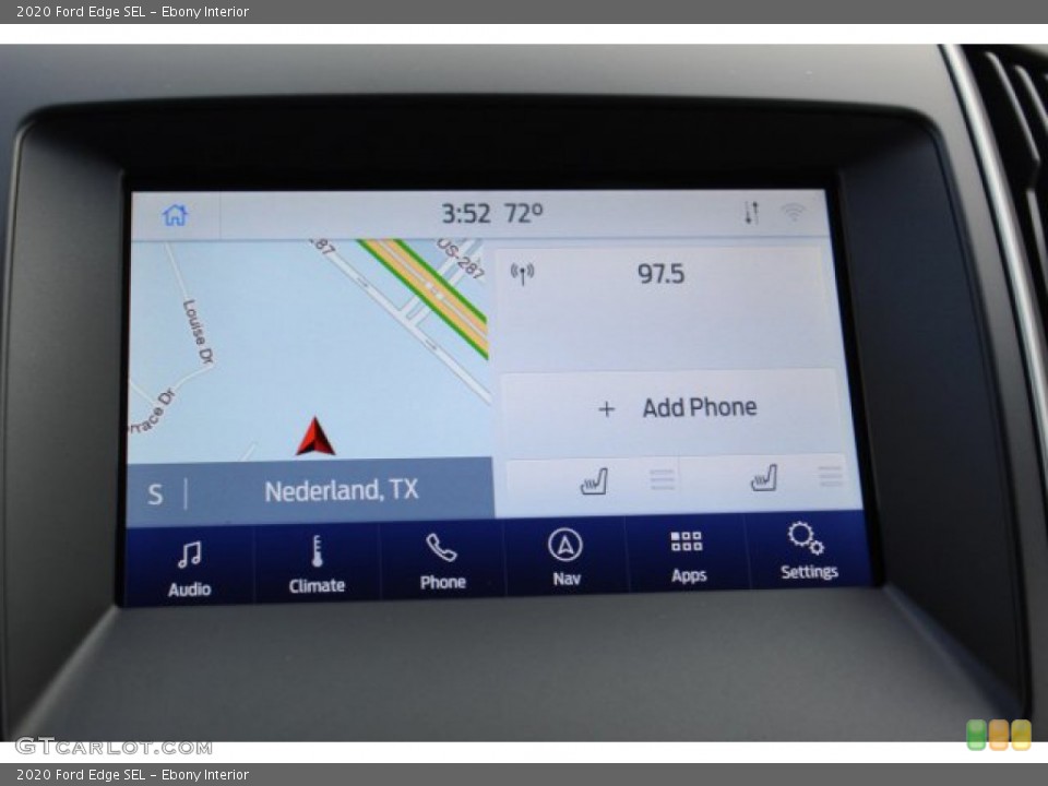 Ebony Interior Navigation for the 2020 Ford Edge SEL #135926197
