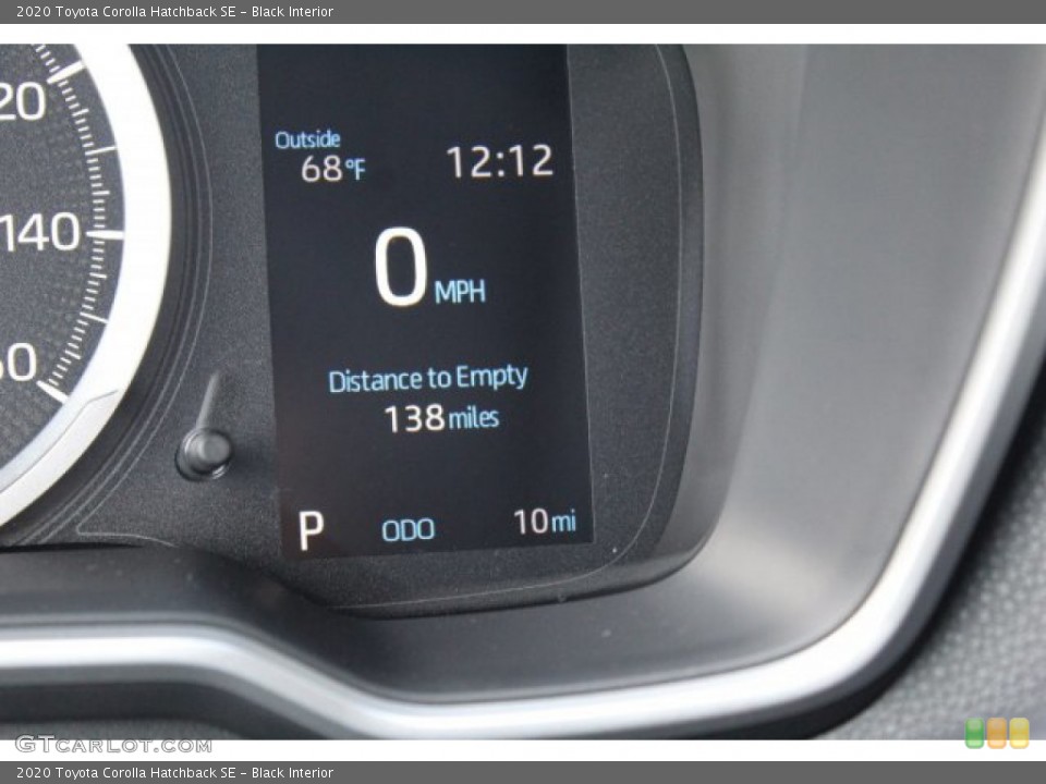 Black Interior Gauges for the 2020 Toyota Corolla Hatchback SE #135926704