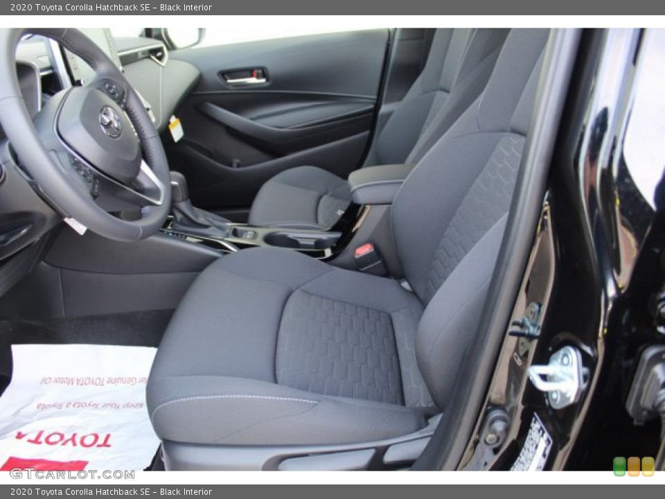 Black Interior Front Seat for the 2020 Toyota Corolla Hatchback SE #135927121