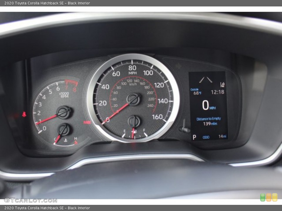 Black Interior Gauges for the 2020 Toyota Corolla Hatchback SE #135927181