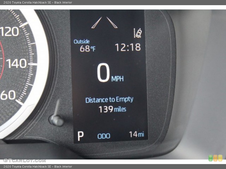 Black Interior Gauges for the 2020 Toyota Corolla Hatchback SE #135927202
