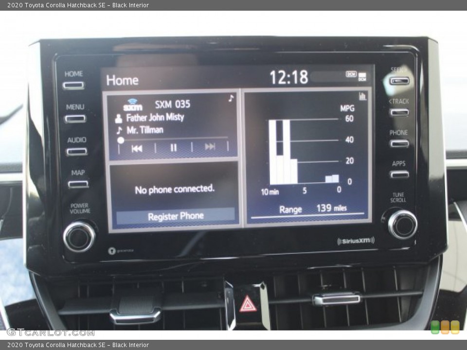 Black Interior Controls for the 2020 Toyota Corolla Hatchback SE #135927220