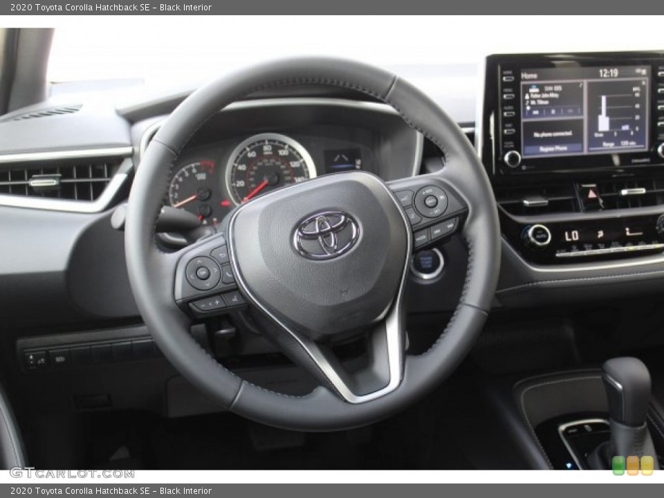 Black Interior Steering Wheel for the 2020 Toyota Corolla Hatchback SE #135927376