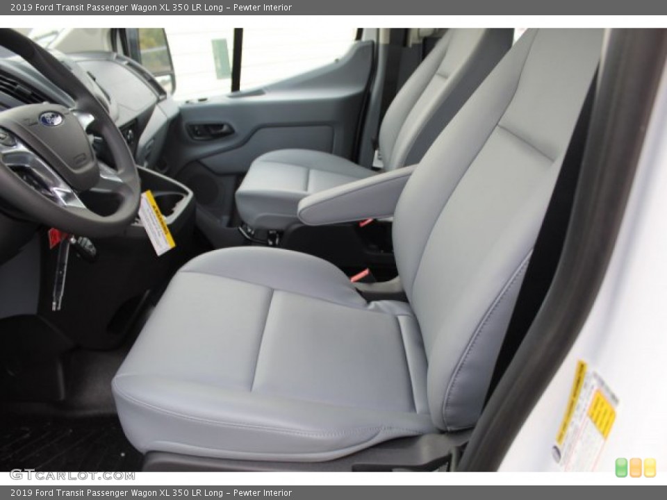 Pewter Interior Front Seat for the 2019 Ford Transit Passenger Wagon XL 350 LR Long #135930184
