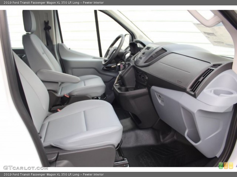 Pewter Interior Front Seat for the 2019 Ford Transit Passenger Wagon XL 350 LR Long #135930331