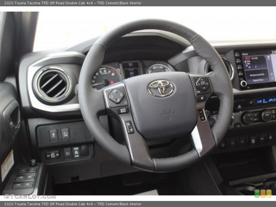 TRD Cement/Black Interior Steering Wheel for the 2020 Toyota Tacoma TRD Off Road Double Cab 4x4 #135933571
